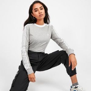 adidas Originals Three Stripe Long Sleeve T-Shirt